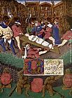 Jean Fouquet Wall Art - The Martyrdom of St Apollonia